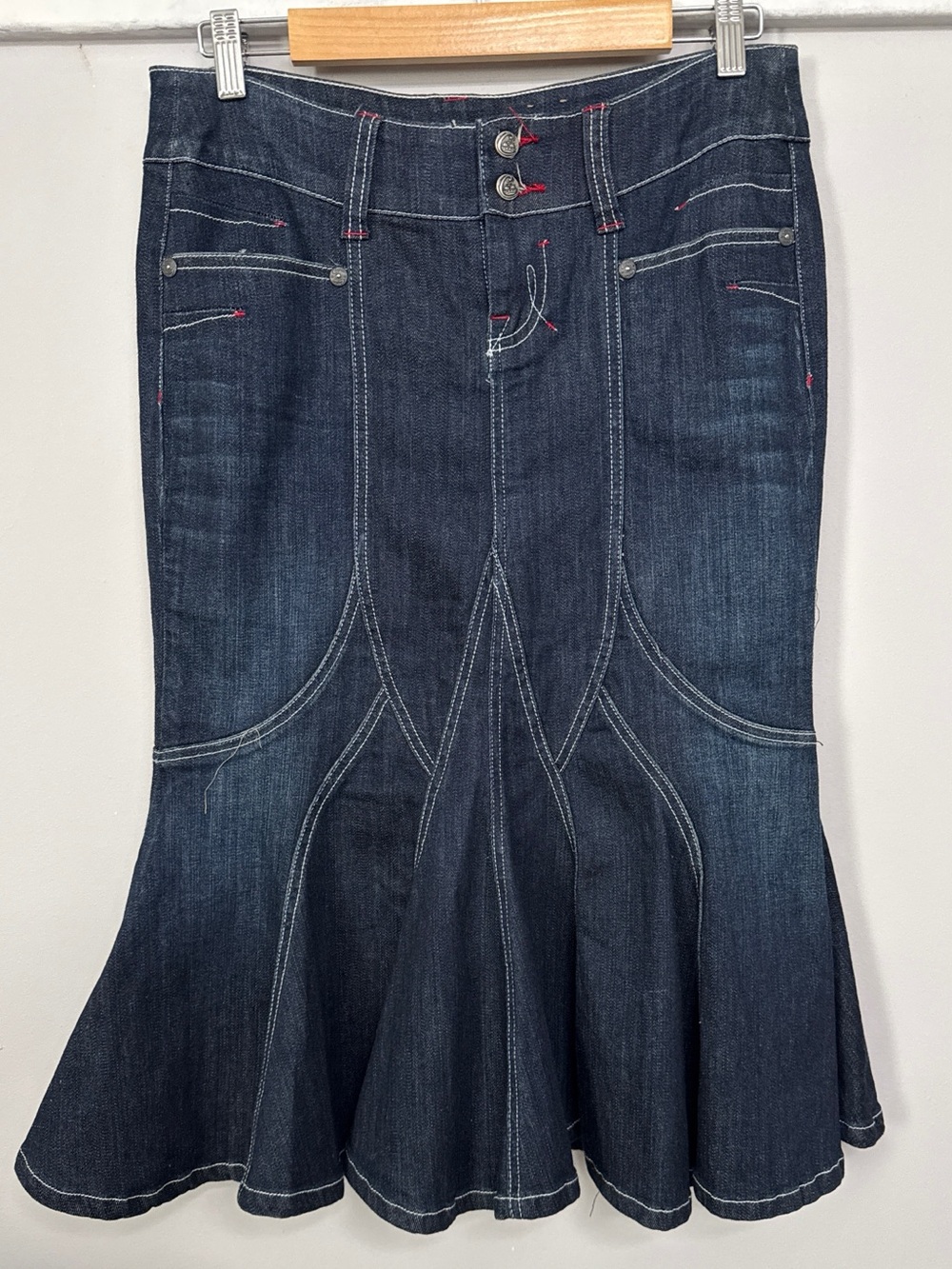 Y2K Vintage Candies Dark Blue Denim Mermaid Skirt
